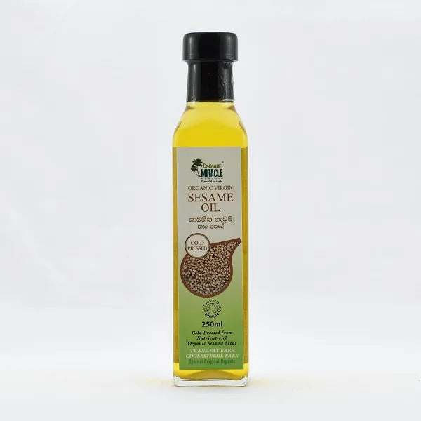 Coconut Miracle Organic Sesame Oil Glass 250Ml