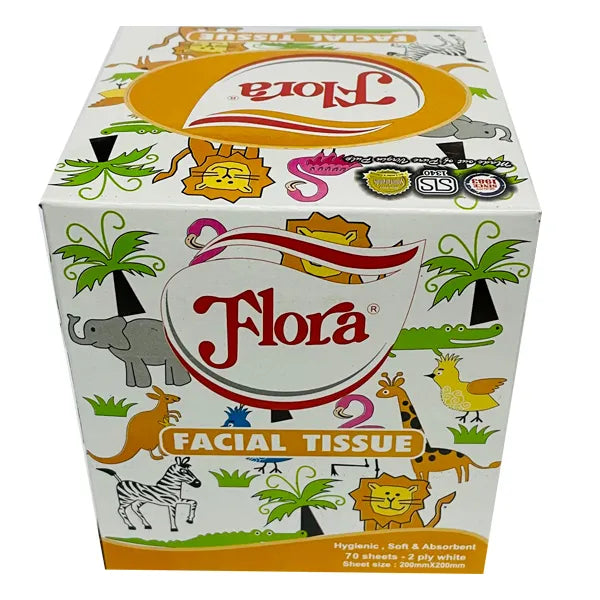 Flora Facial Tissue Box 2Ply 70Pcs