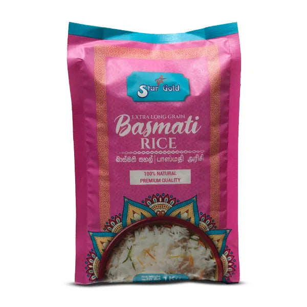 Star Gold Basmati Extra Long Grain Rice 1Kg