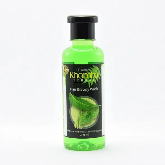 Khomba Hair & Body Wash Lemongrass And Mint 250Ml