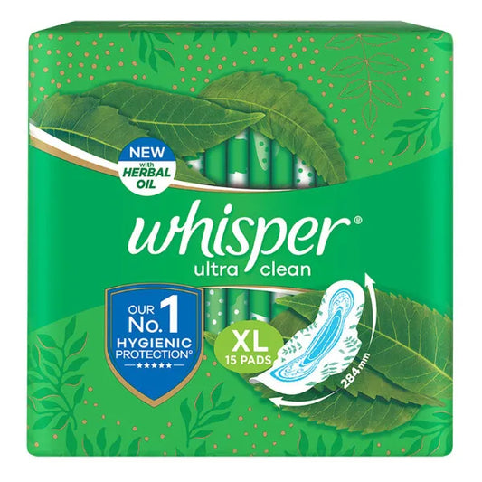 Whisper Sanitary Napkins Ultra Xl Wings 15S