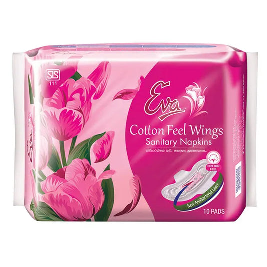 Eva Sanitary Napkins Cotton Feel Wings 10S