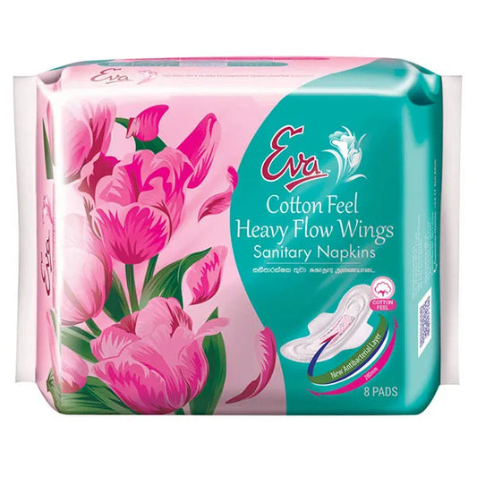 Eva Sanitary Napkins Regular Heavy Flow Wings 8S
