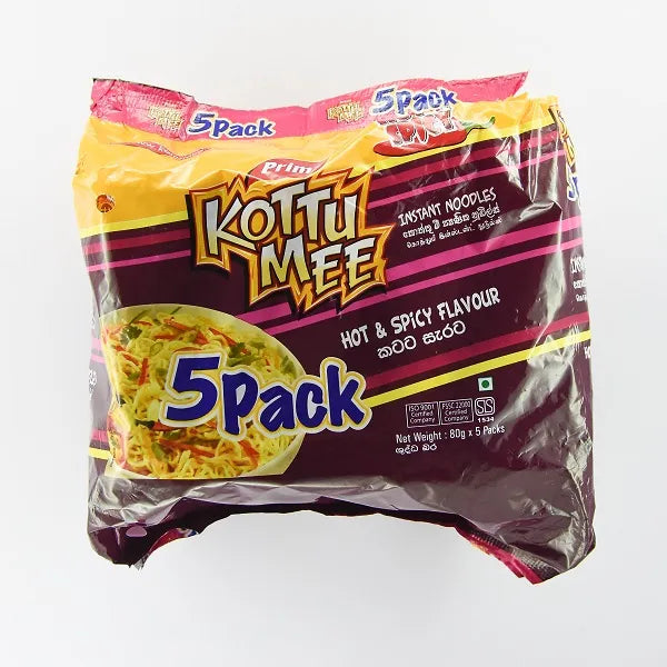 Prima Noodles Kottu Mee Hot &amp; Spicy Five Bag 400G