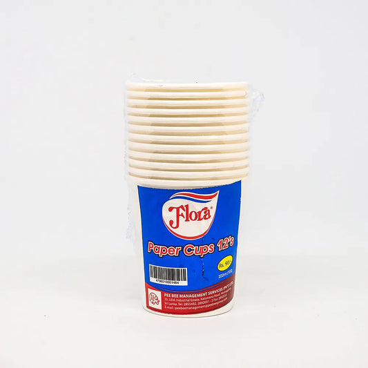 Flora Paper Cups 7Oz 12'S
