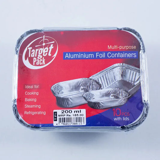 Target Pack Aluminium Foil Container 200Ml 10Pcs