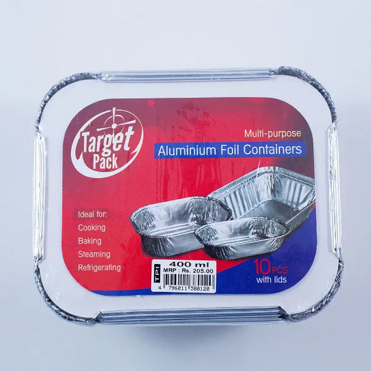 Target Pack Aluminium Foil Container 400Ml 10Pcs