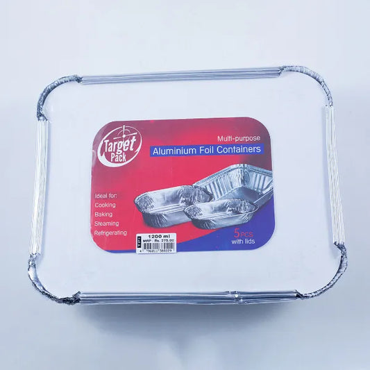 Target Pack Aluminium Foil Container 1200Ml 5Pcs