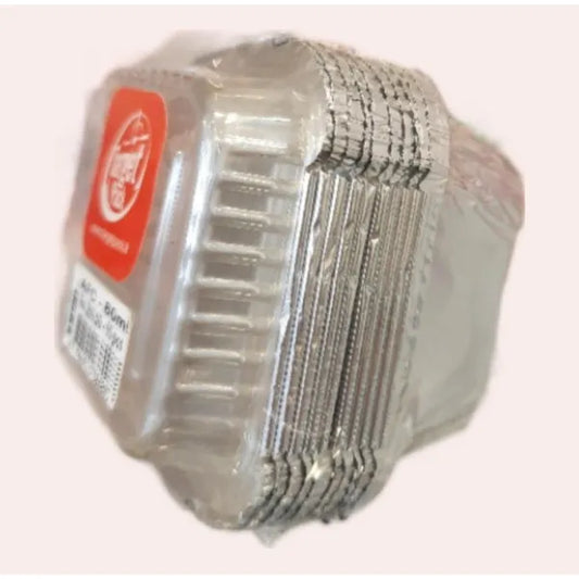 Target Pack Square Foil Cup Transe Lid 80Ml 10Pcs