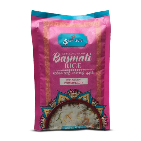 Star Gold Basmati Extra Long Grain Rice 1Kg