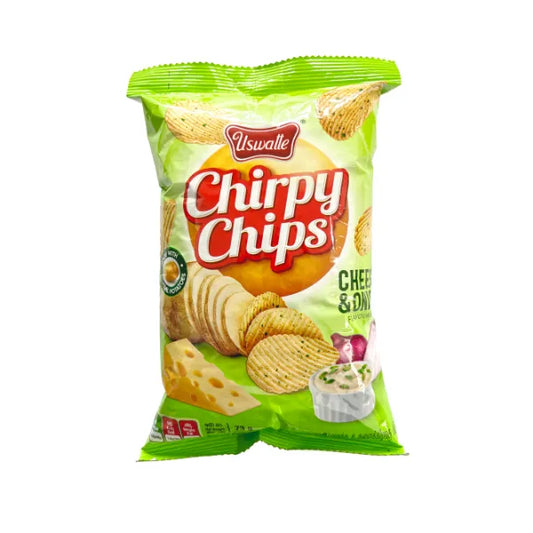 Uswatte Chirpy Chips Cheese & Onion 73G