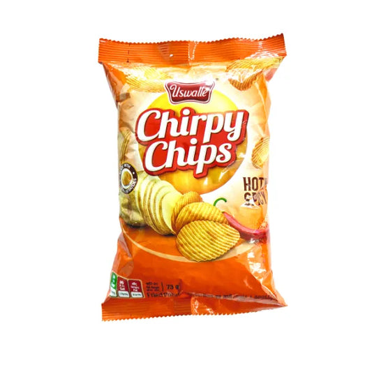 Uswatte Chirpy Chips Hot & Spicy 73G