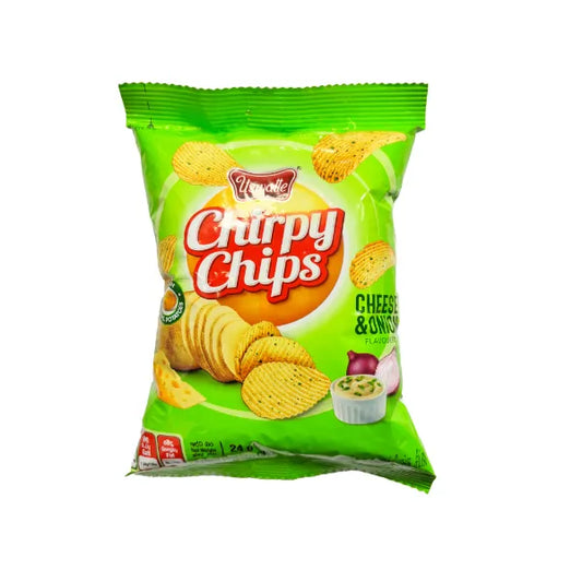 Uswatte Chirpy Chips Cheese & Onion 24G