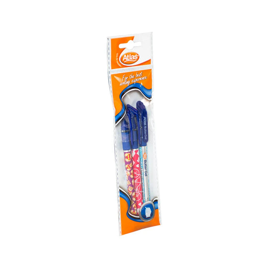 Atlas Butter Gel Pen Blue New – Pack Of 3