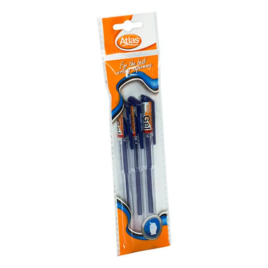 Atlas Chooty Gel Pen Blue 3 Pkt
